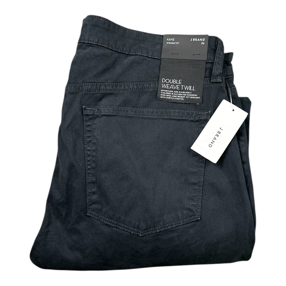J Brand Kane Straight Fit Double Weave Twill Pants Blue 36x33 240916M336